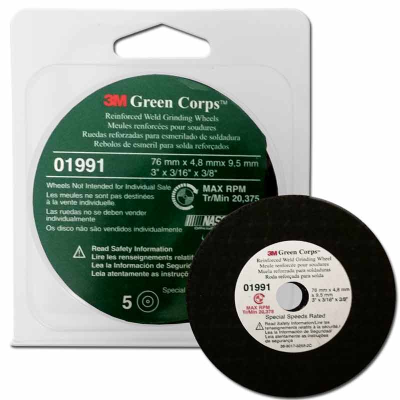 GREEN CORP 3in GRINDING WHEELS (PKT of 5)