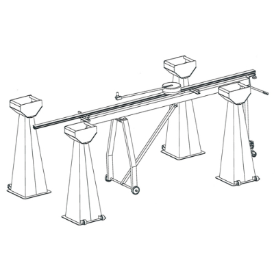 SET OF 4 MOBILE WHEEL STANDS